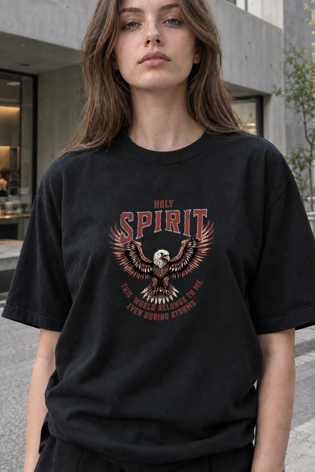 "Fearless Emmett Eagle" Heavyweight Unisex Crewneck T-shirt | Gildan 5000