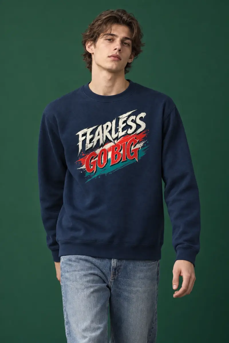 "Fearless Go Big" Heavy Blend Unisex Crewneck Sweatshirt | Gildan 18000