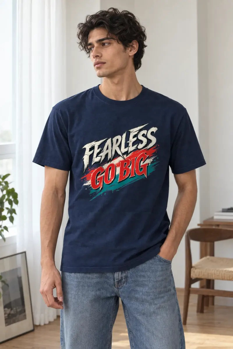 "Fearless Go Big" Heavyweight Unisex Crewneck T-shirt | Gildan 5000