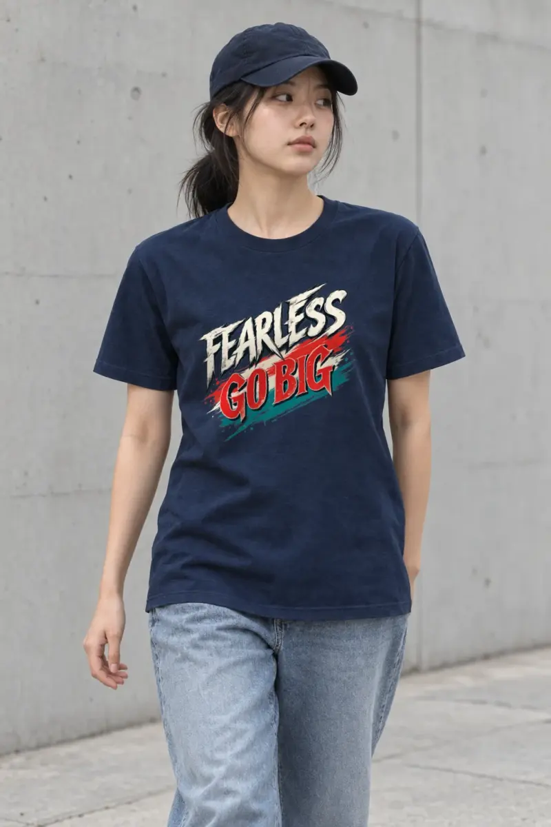 "Fearless Go Big" Heavyweight Unisex Crewneck T-shirt | Gildan 5000
