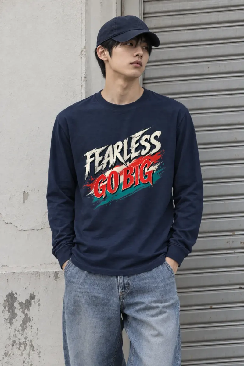 "Fearless Go Big" Unisex Longsleeve T-shirt | Gildan 2400