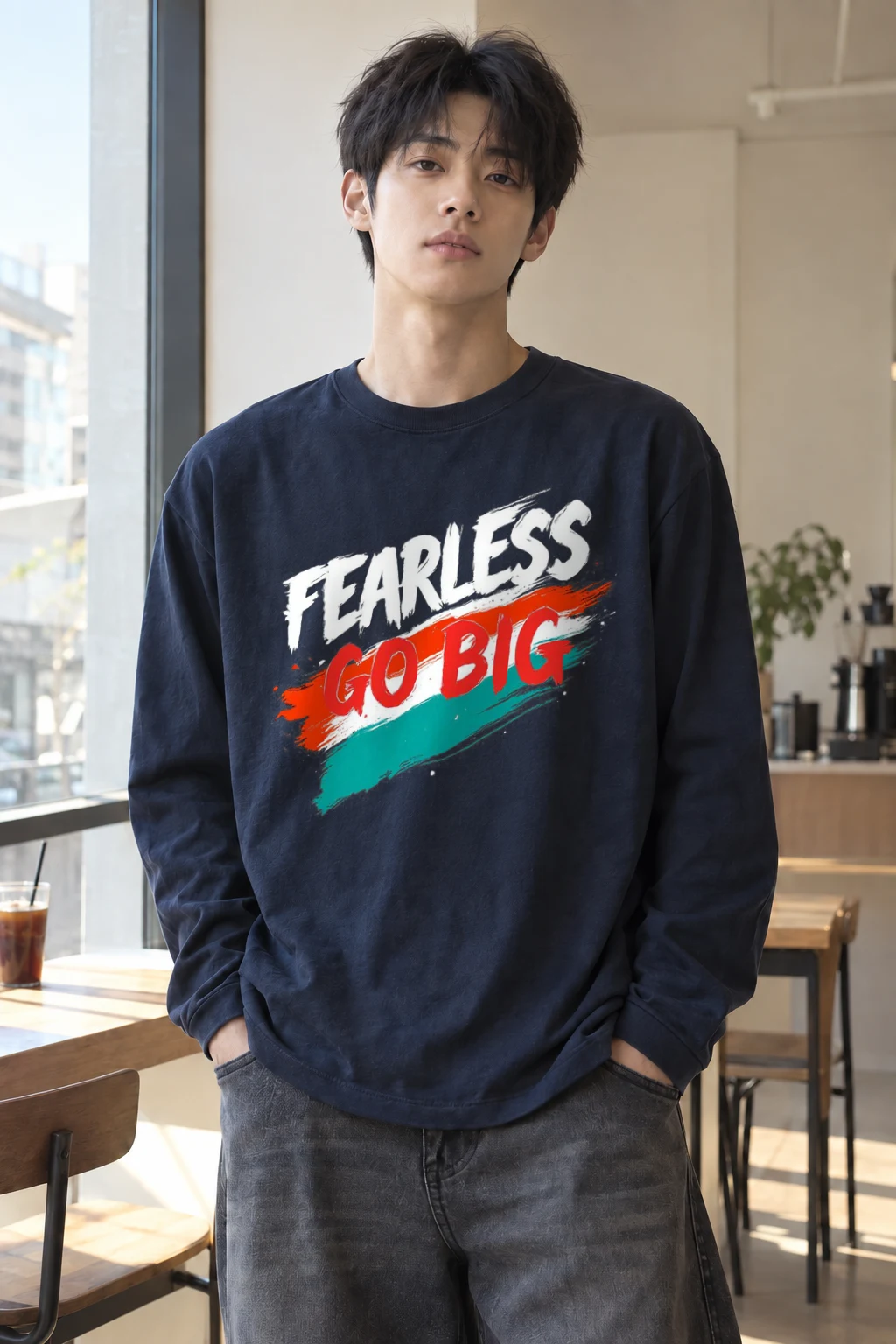 "Fearless Go Big" Unisex Longsleeve T-shirt | Gildan 2400