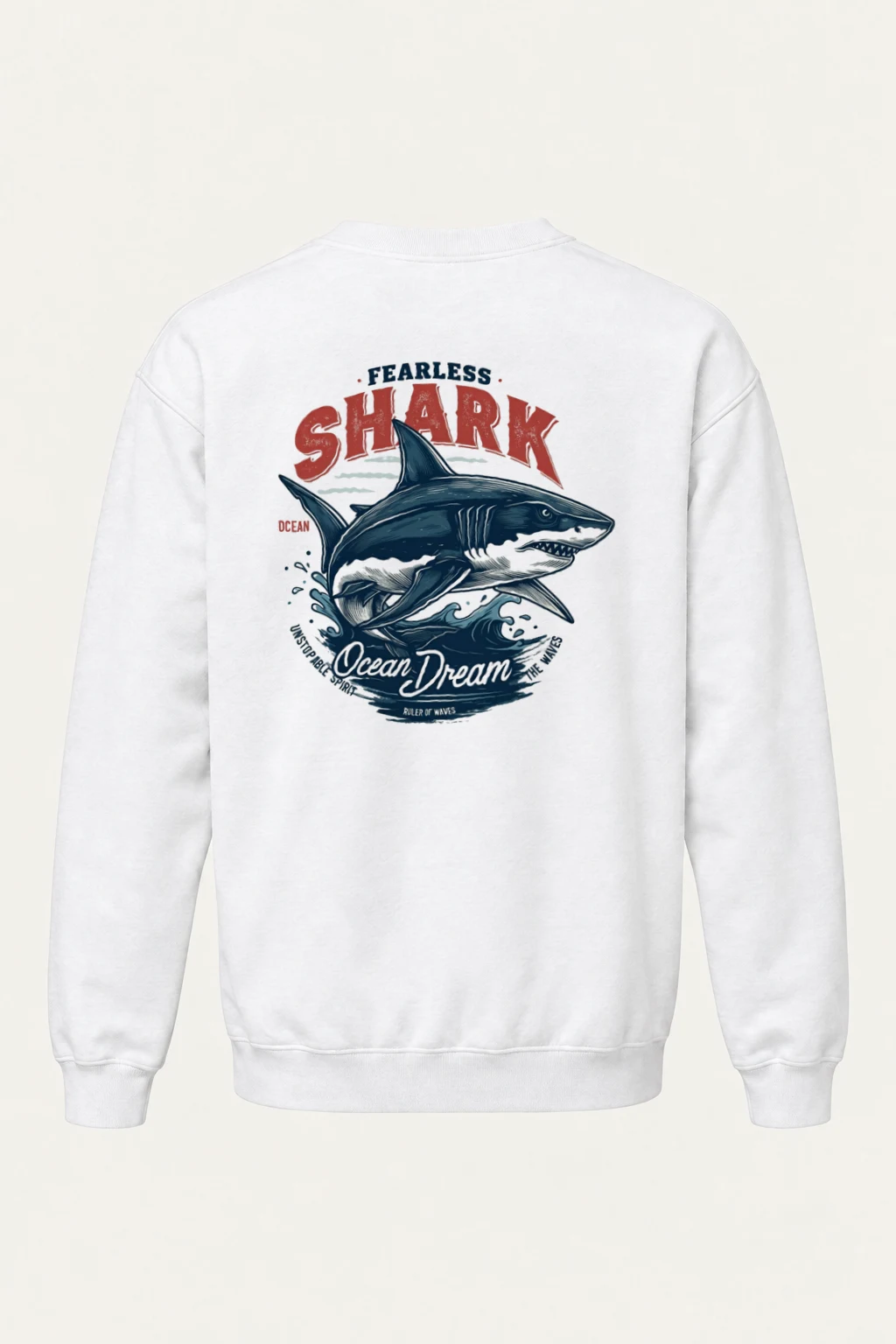 "Fearless Shark" Heavy Blend Unisex Crewneck Sweatshirt | Gildan 18000