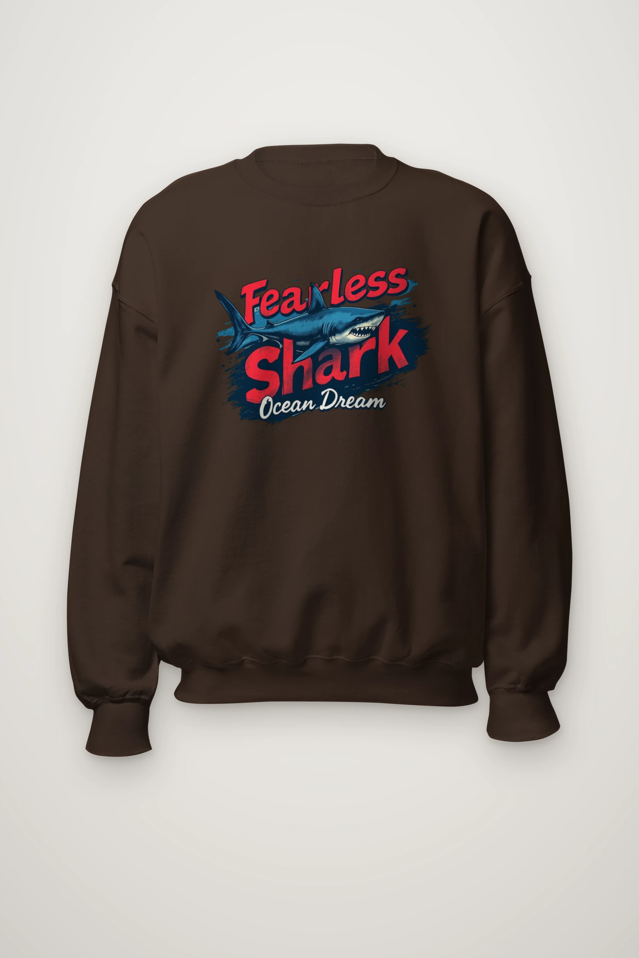 "Fearless Shark" Heavy Blend Unisex Crewneck Sweatshirt