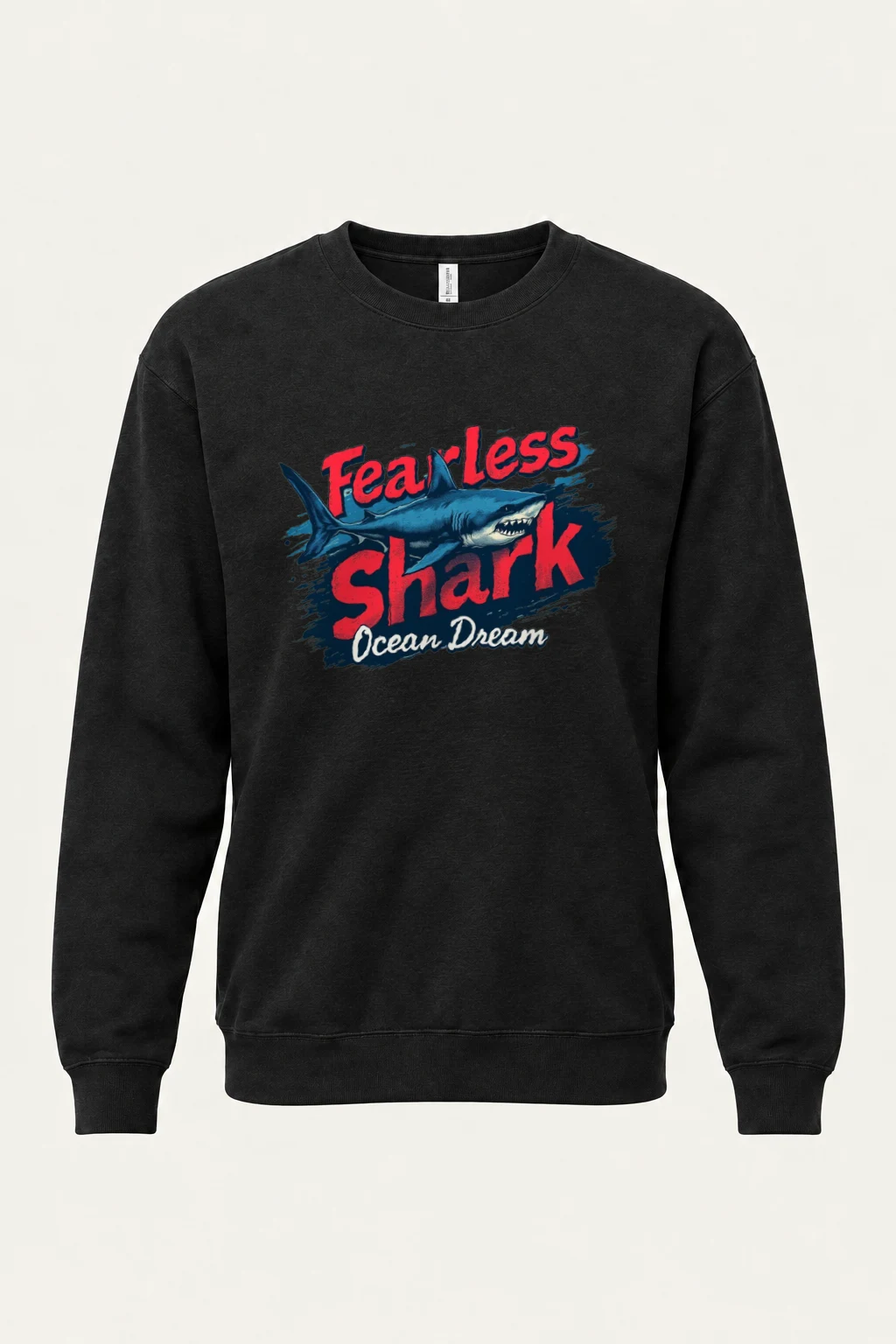 "Fearless Shark" Heavy Blend Unisex Crewneck Sweatshirt | Gildan 18000