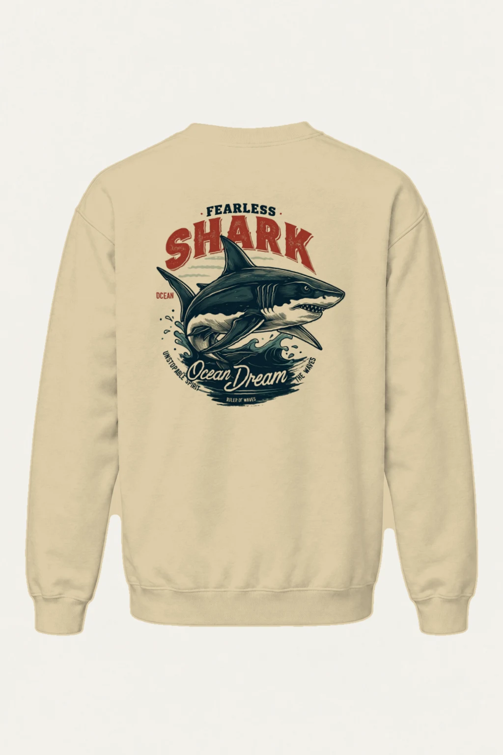 "Fearless Shark" Heavy Blend Unisex Crewneck Sweatshirt | Gildan 18000