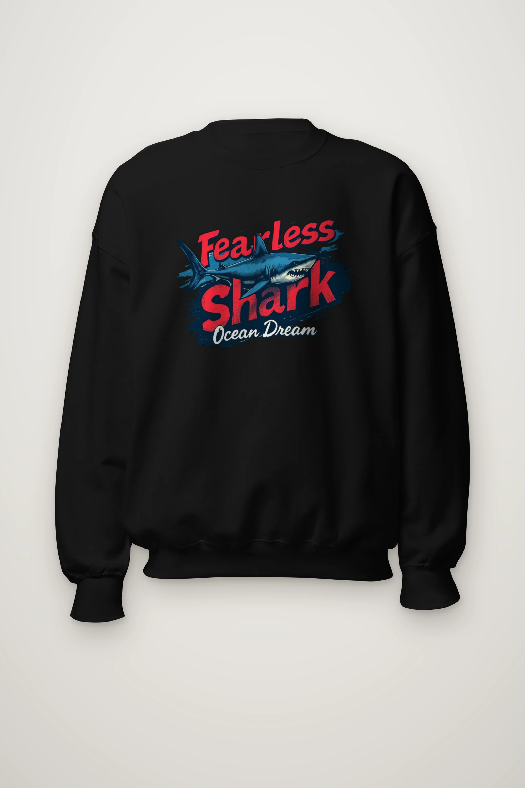 "Fearless Shark" Heavy Blend Unisex Crewneck Sweatshirt