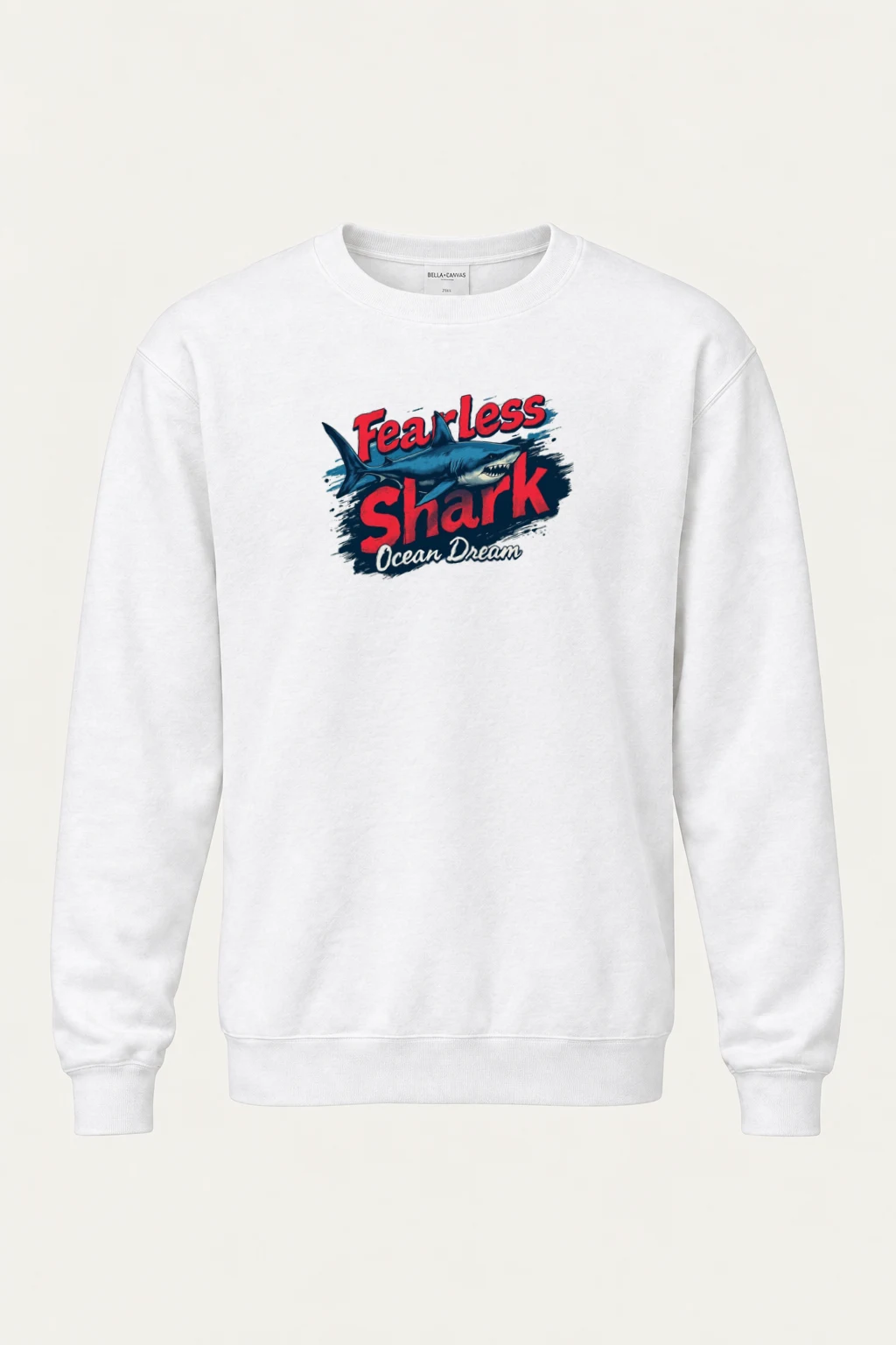 "Fearless Shark" Heavy Blend Unisex Crewneck Sweatshirt | Gildan 18000