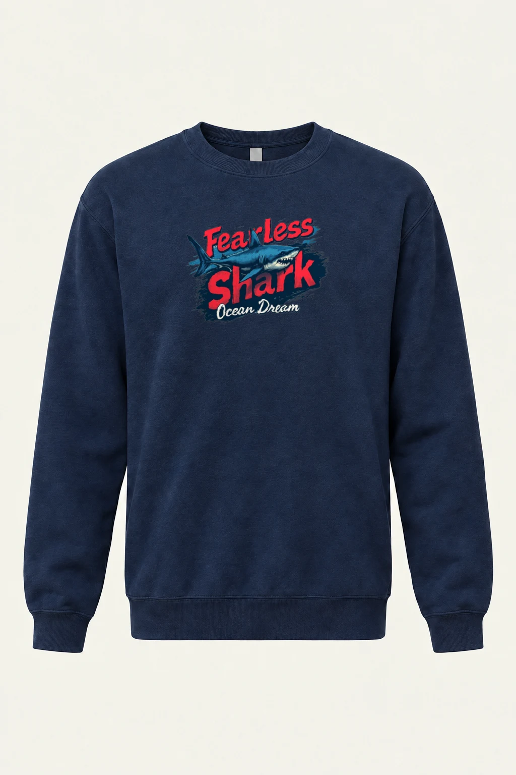 "Fearless Shark" Heavy Blend Unisex Crewneck Sweatshirt | Gildan 18000