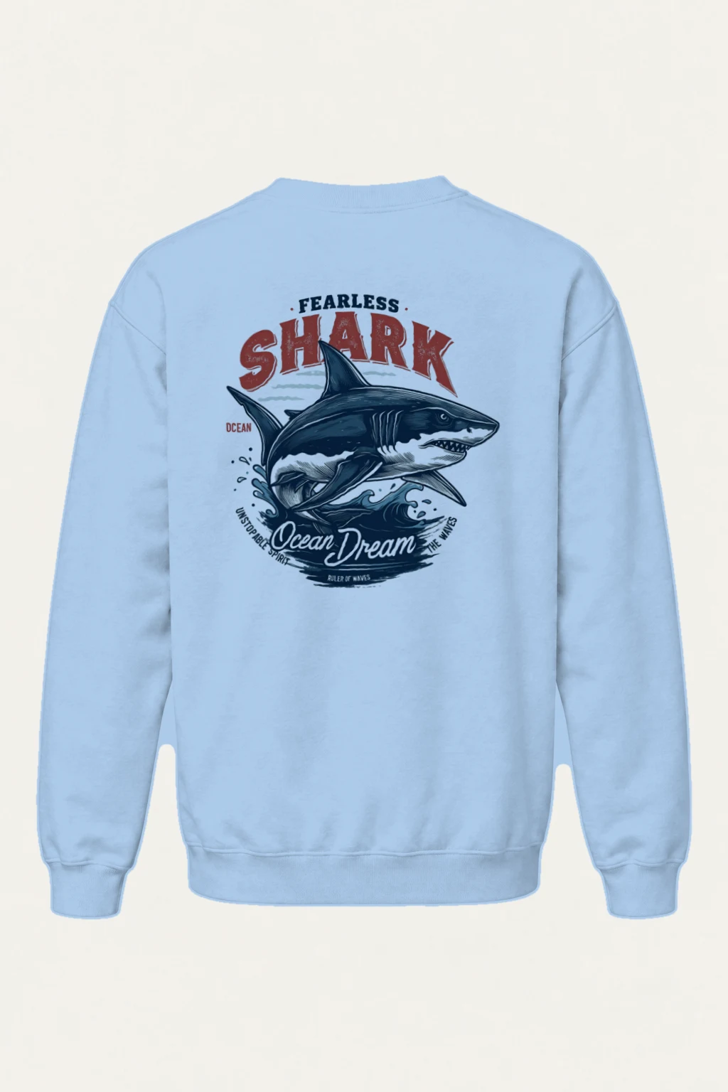 "Fearless Shark" Heavy Blend Unisex Crewneck Sweatshirt | Gildan 18000