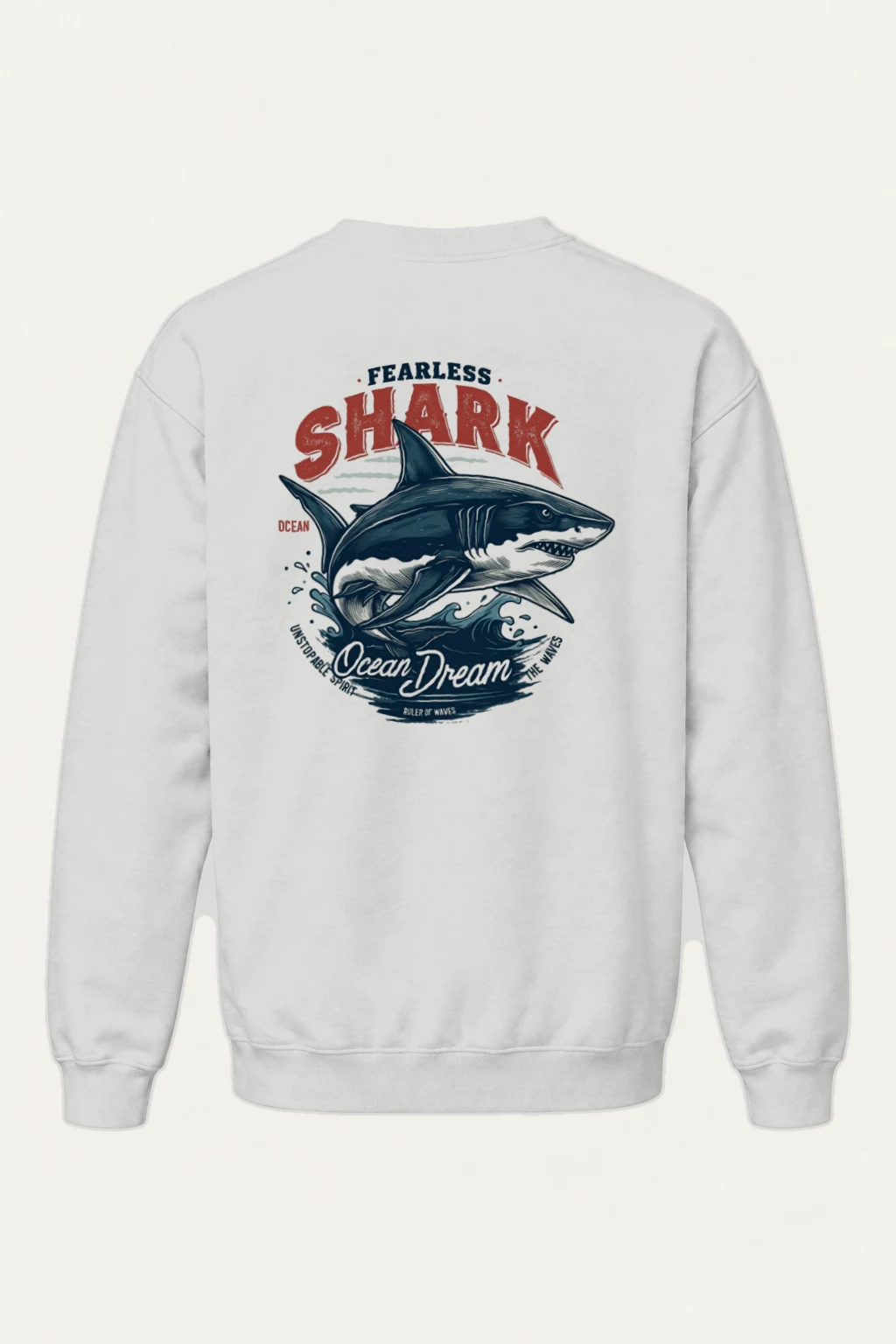 "Fearless Shark" Heavy Blend Unisex Crewneck Sweatshirt | Gildan 18000