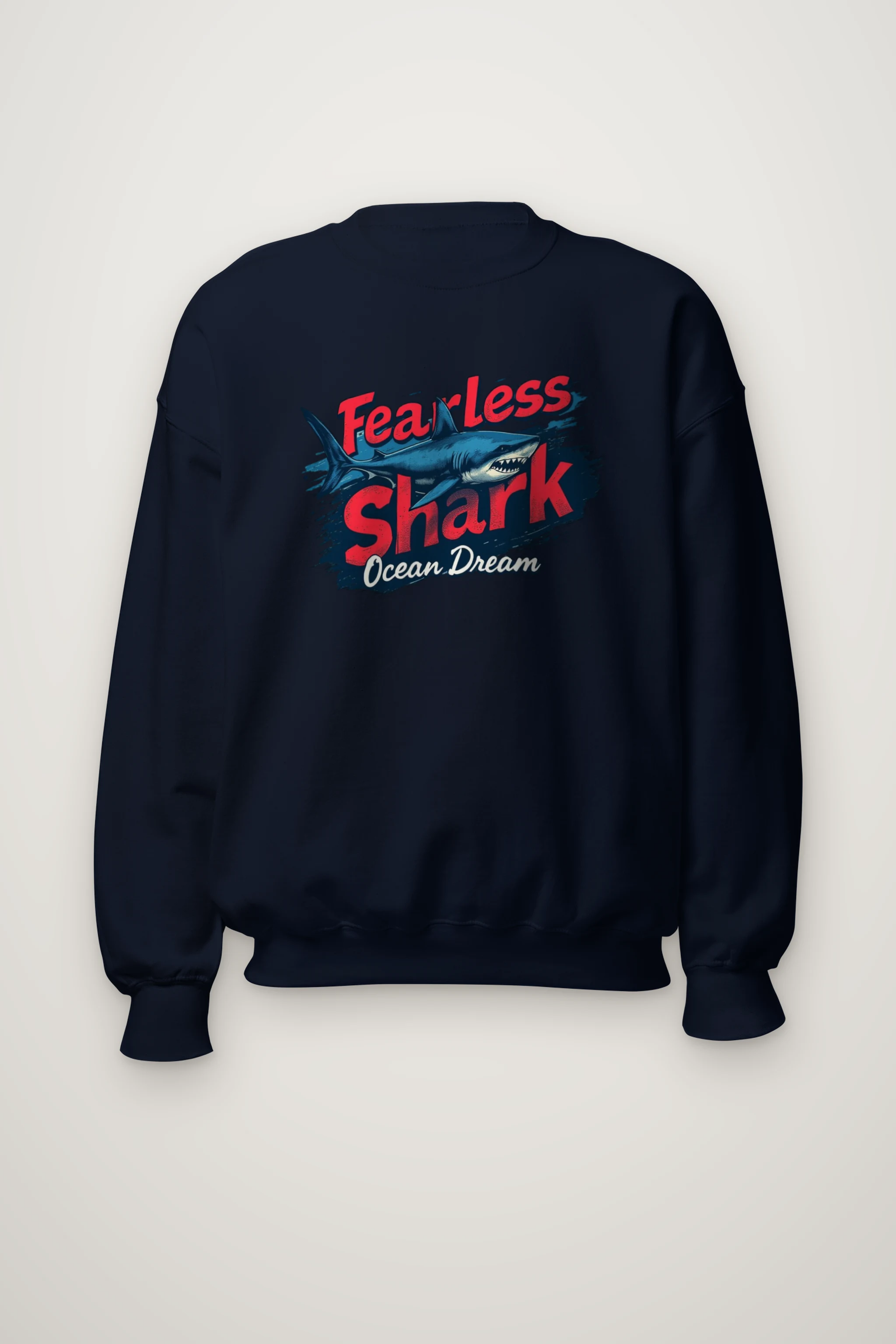 "Fearless Shark" Heavy Blend Unisex Crewneck Sweatshirt