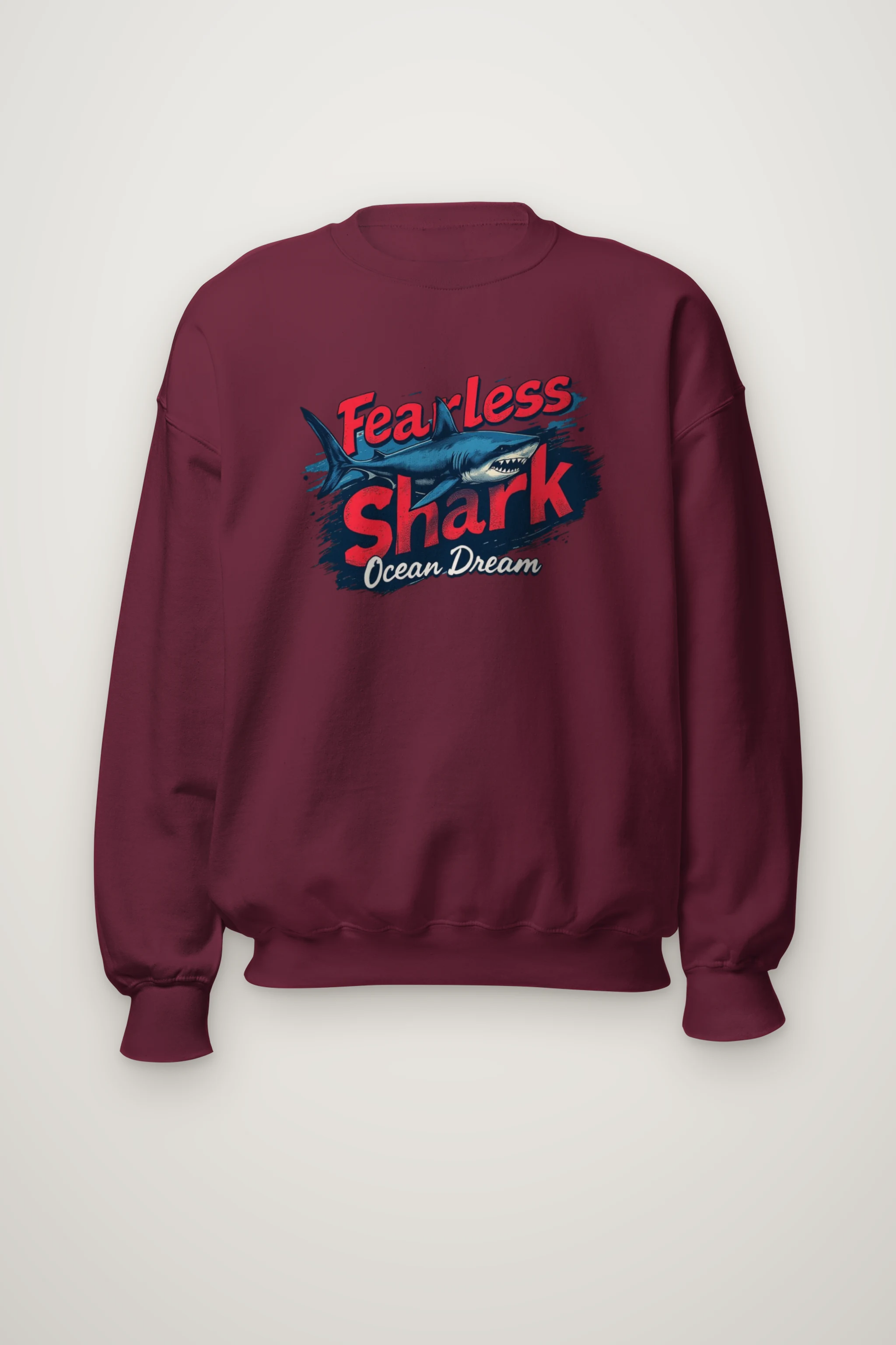"Fearless Shark" Heavy Blend Unisex Crewneck Sweatshirt
