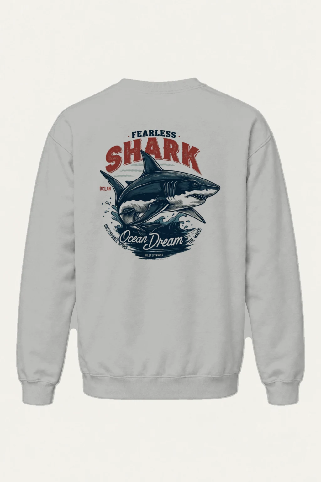 "Fearless Shark" Heavy Blend Unisex Crewneck Sweatshirt | Gildan 18000