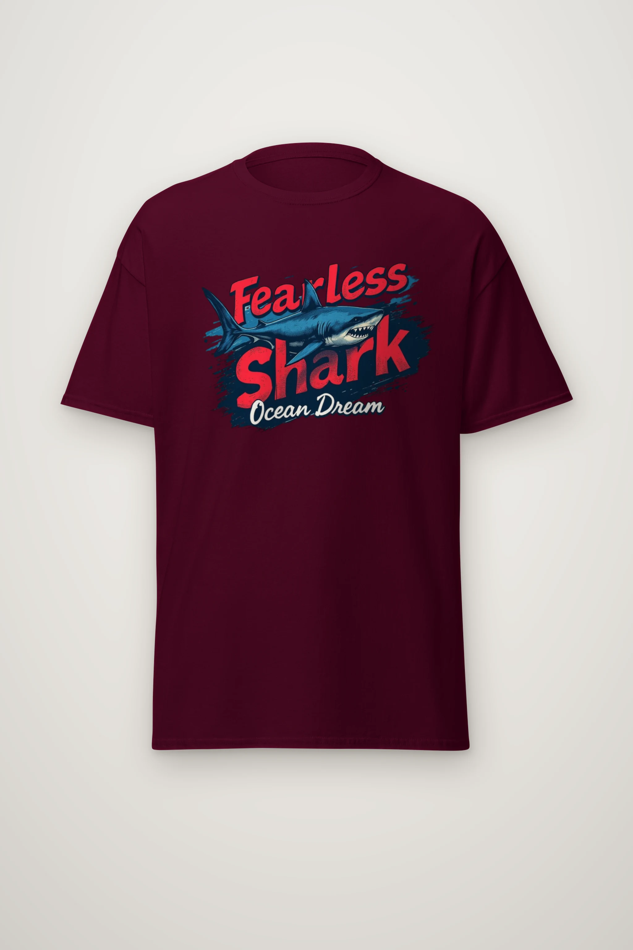"Fearless Shark" Heavyweight Unisex Crewneck T-shirt