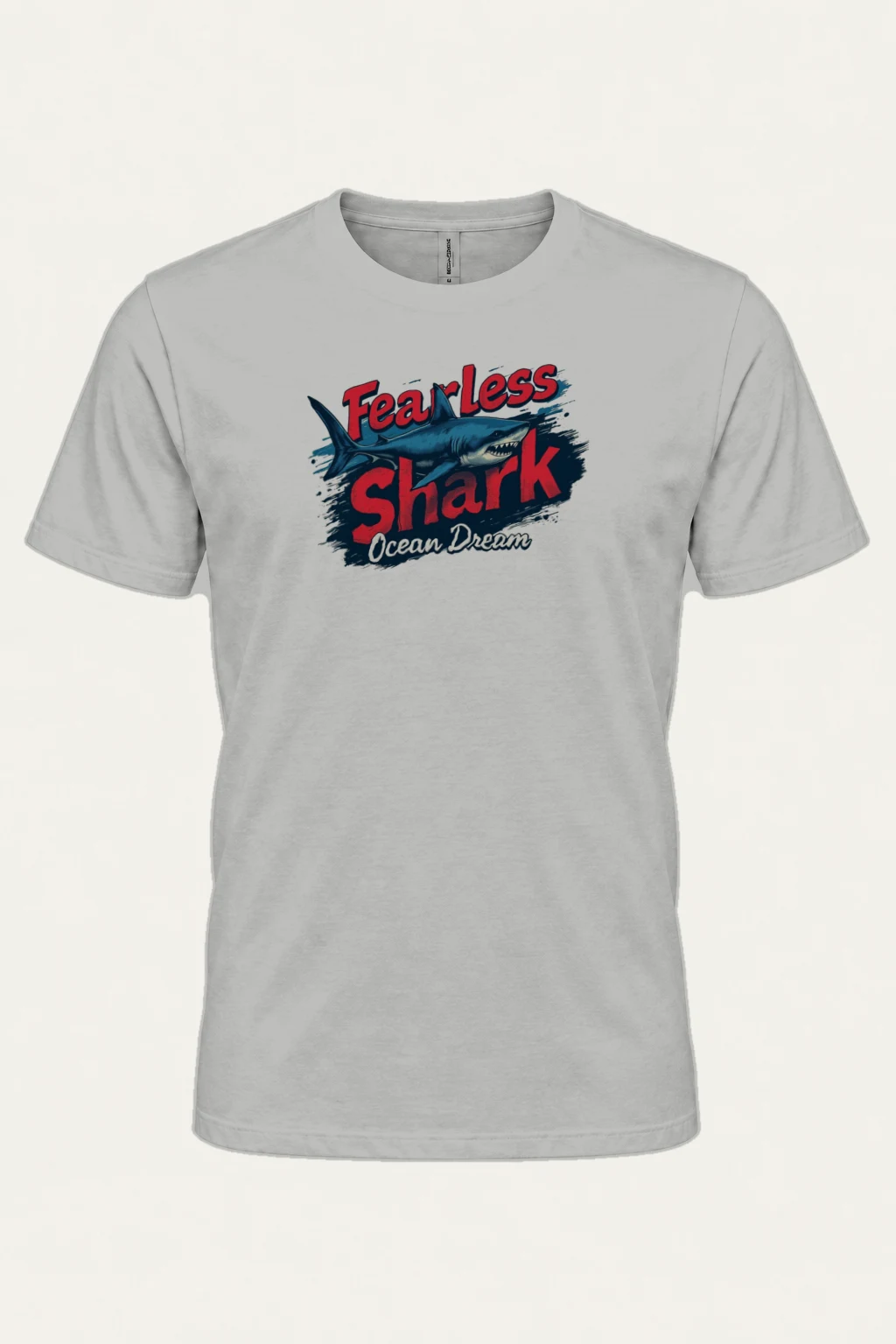"Fearless Shark" Heavyweight Unisex Crewneck T-shirt | Gildan 5000