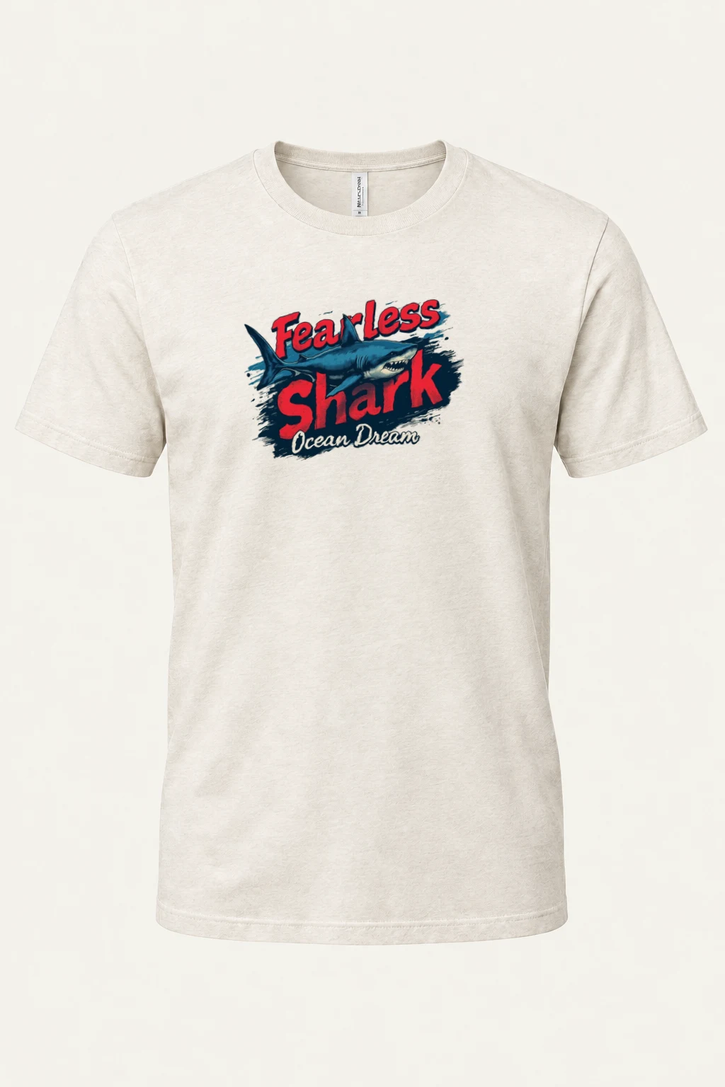 "Fearless Shark" Heavyweight Unisex Crewneck T-shirt | Gildan 5000