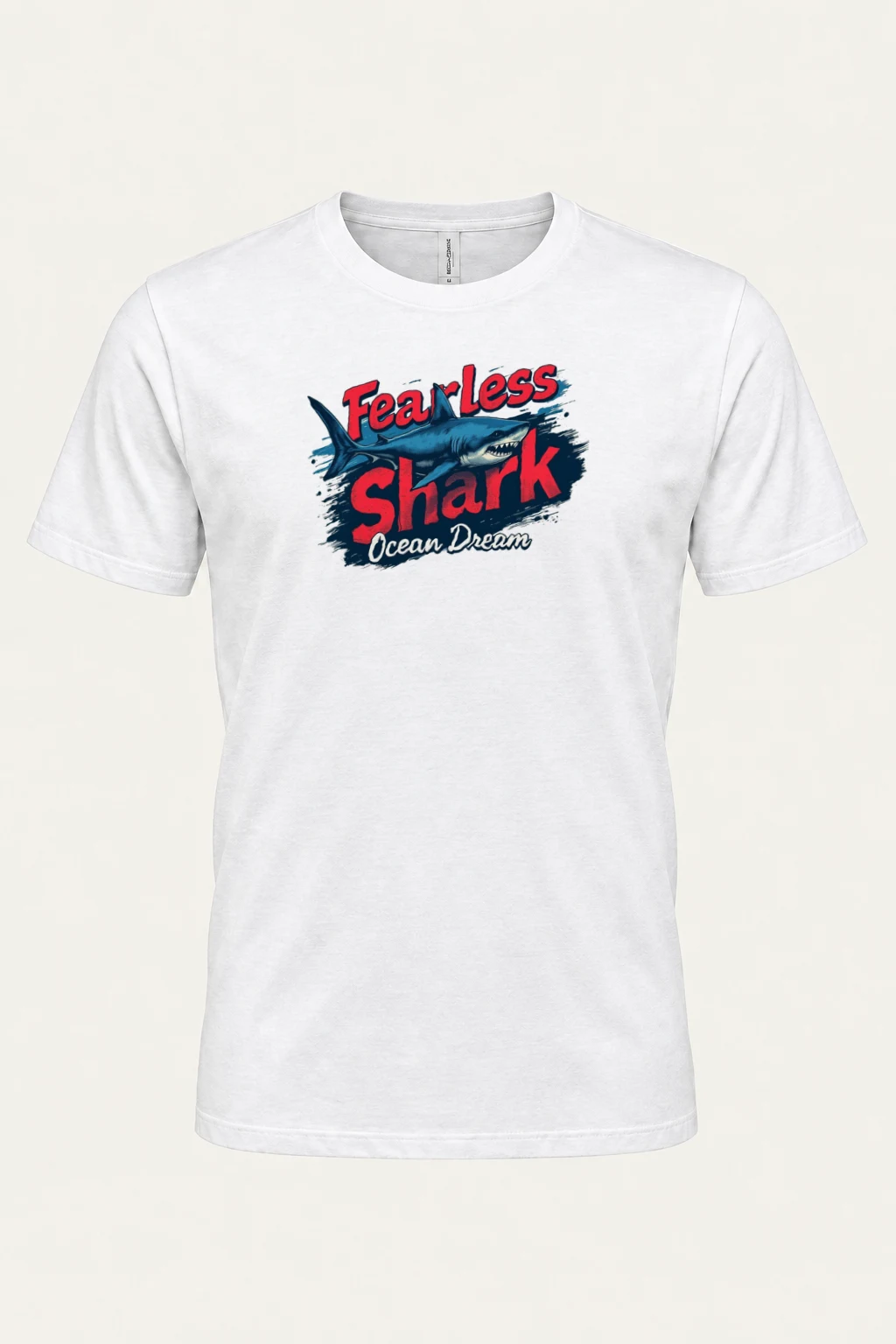 "Fearless Shark" Heavyweight Unisex Crewneck T-shirt | Gildan 5000