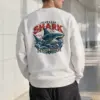 "Fearless Shark Ocean" Heavy Blend Unisex Crewneck Sweatshirt | Gildan 18000