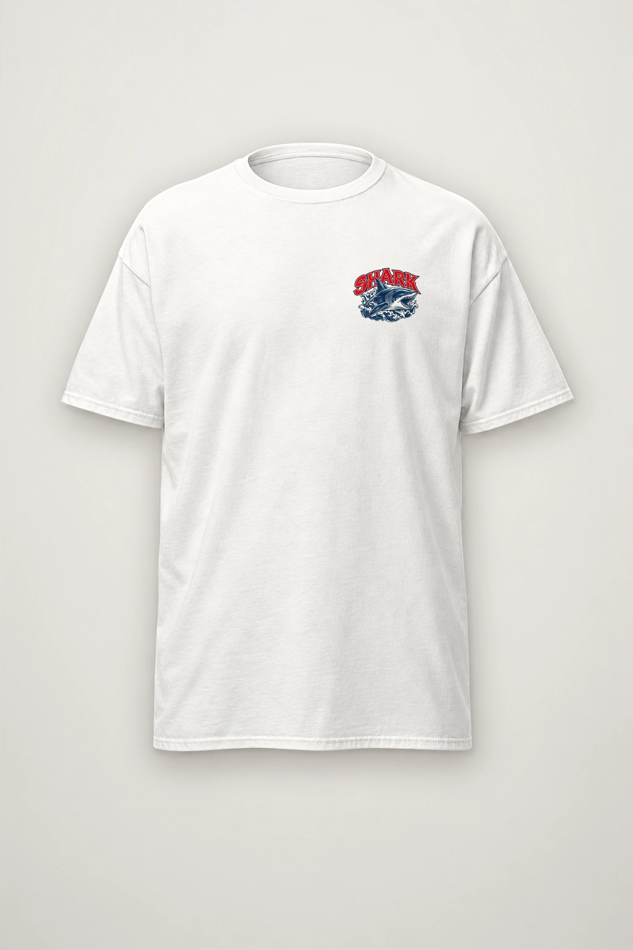 "Fearless Shark Ocean" Heavyweight Unisex Crewneck T-shirt