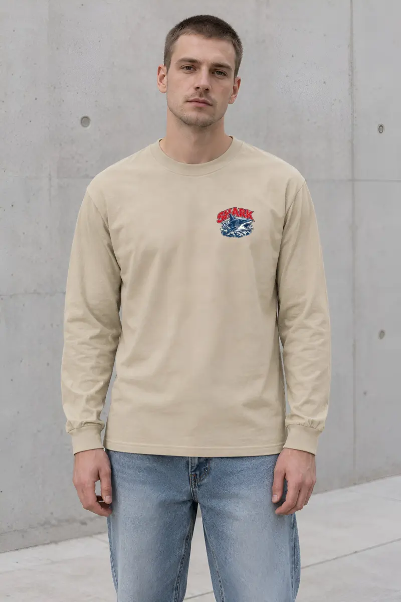 "Fearless Shark Ocean" Unisex Longsleeve T-shirt