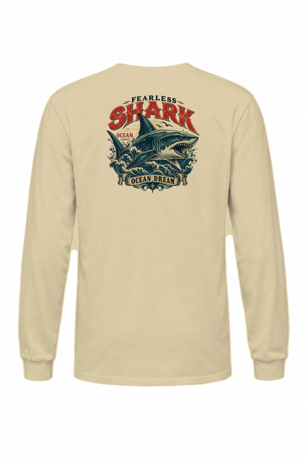 "Fearless Shark Ocean" Unisex Longsleeve T-shirt | Gildan 2400