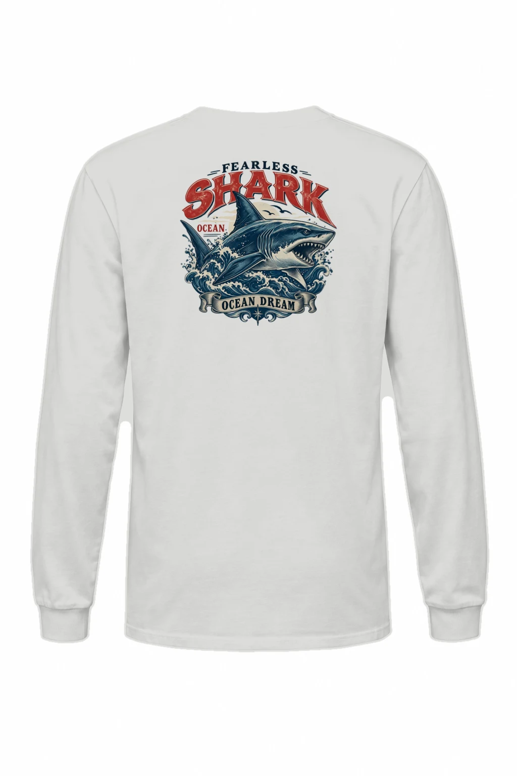 "Fearless Shark Ocean" Unisex Longsleeve T-shirt | Gildan 2400
