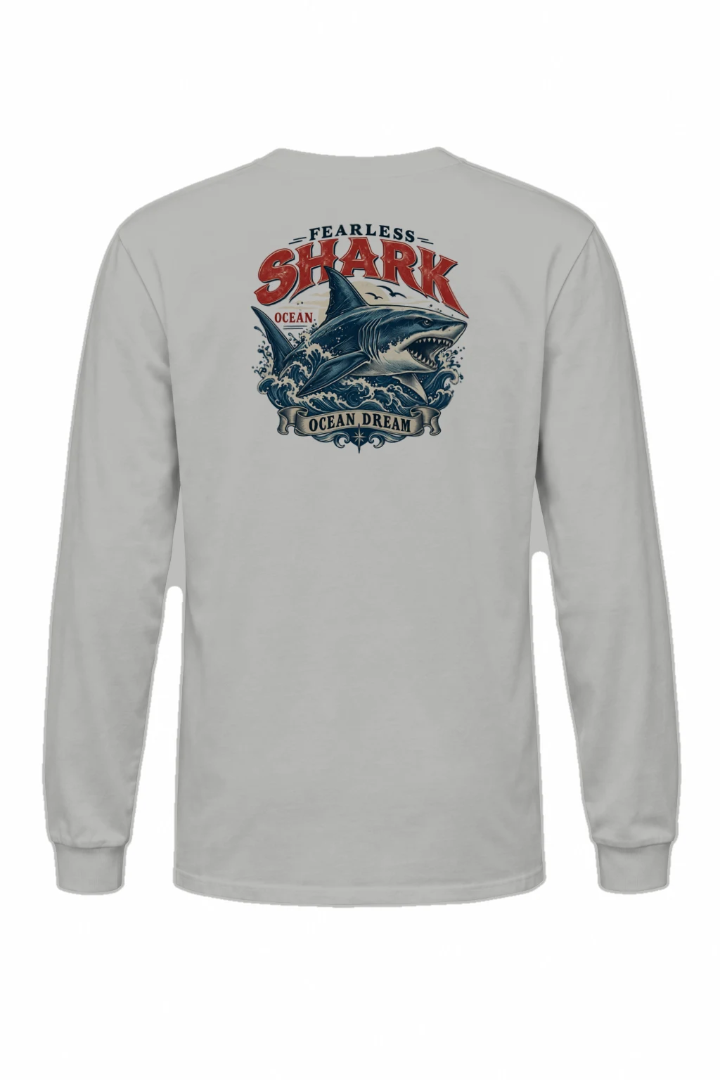 "Fearless Shark Ocean" Unisex Longsleeve T-shirt | Gildan 2400