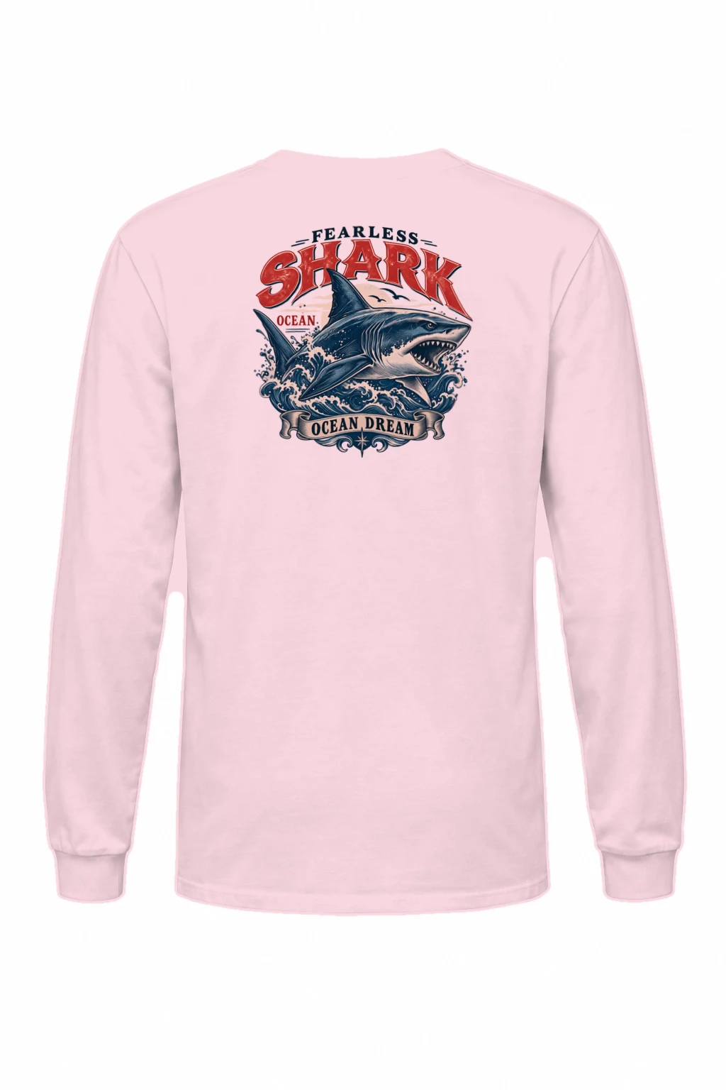 "Fearless Shark Ocean" Unisex Longsleeve T-shirt | Gildan 2400