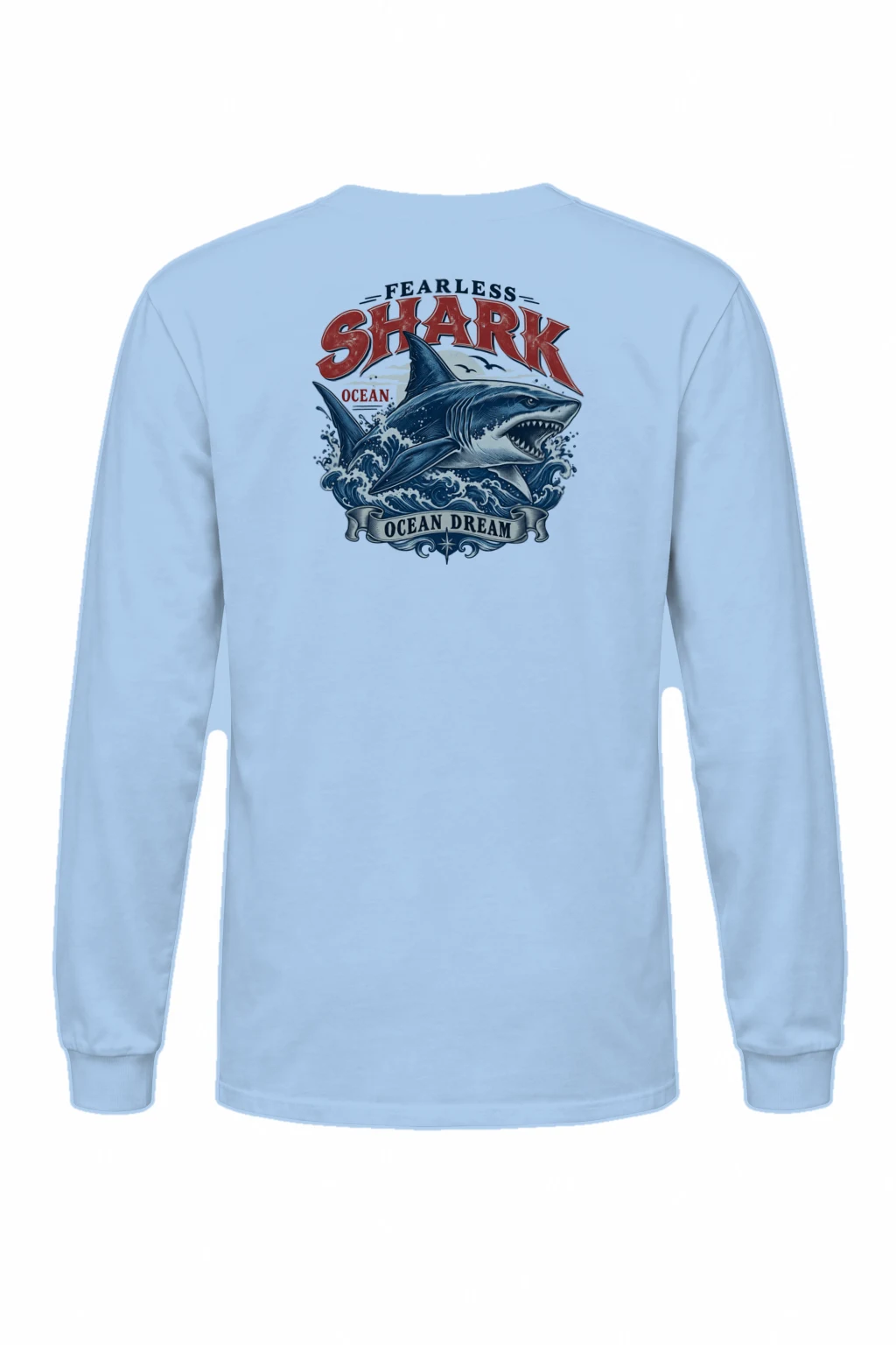 "Fearless Shark Ocean" Unisex Longsleeve T-shirt | Gildan 2400