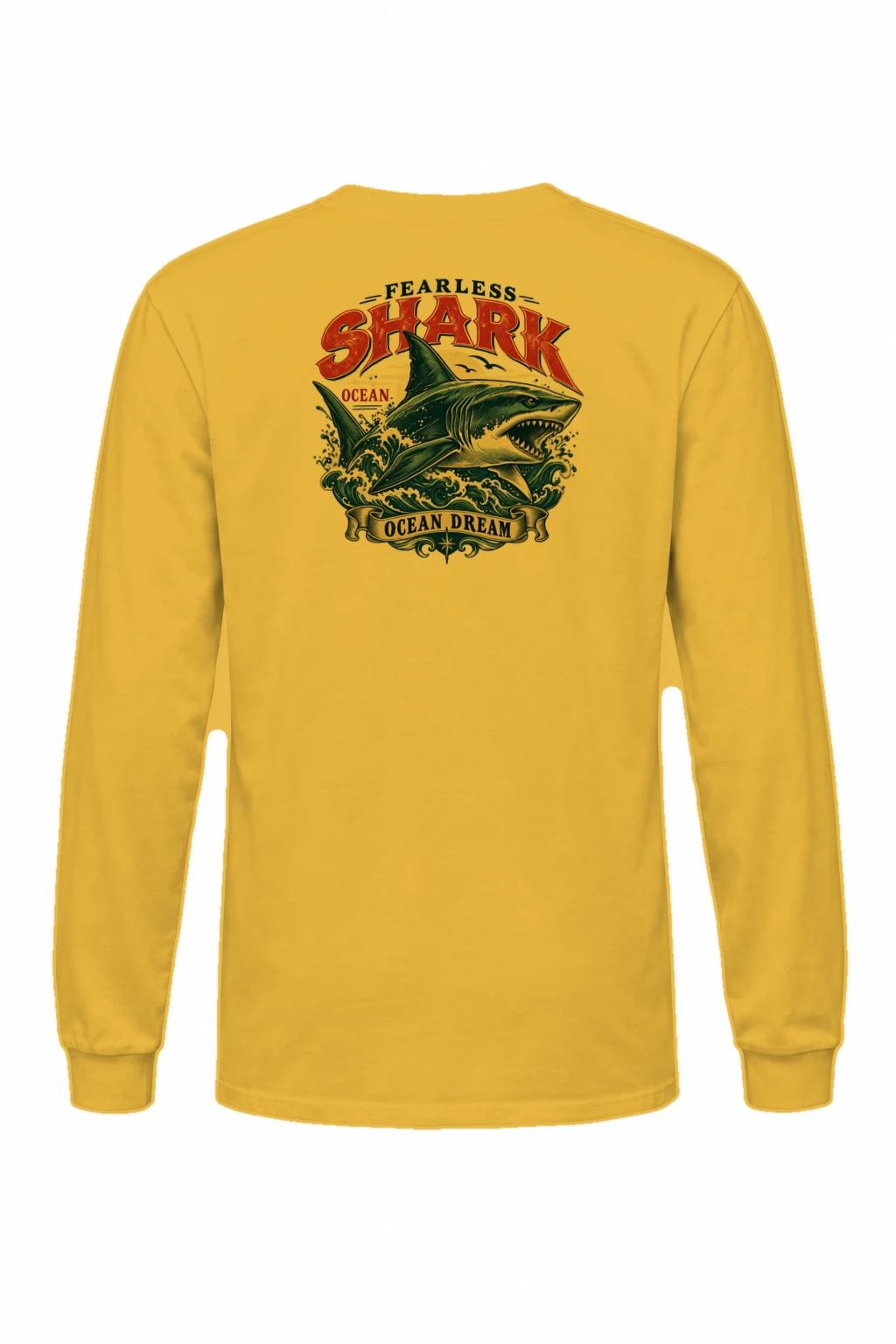 "Fearless Shark Ocean" Unisex Longsleeve T-shirt | Gildan 2400