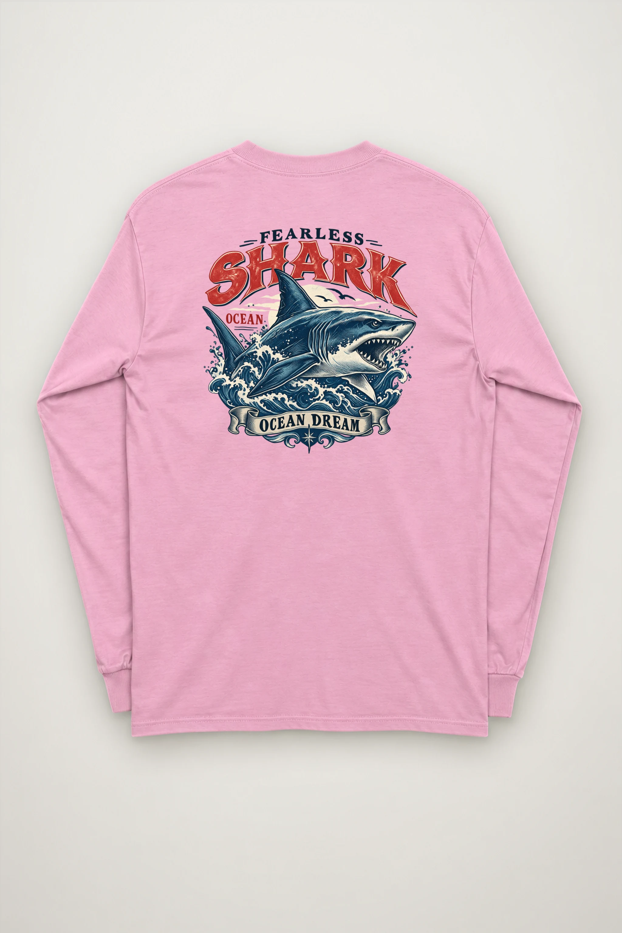 "Fearless Shark Ocean" Unisex Longsleeve T-shirt