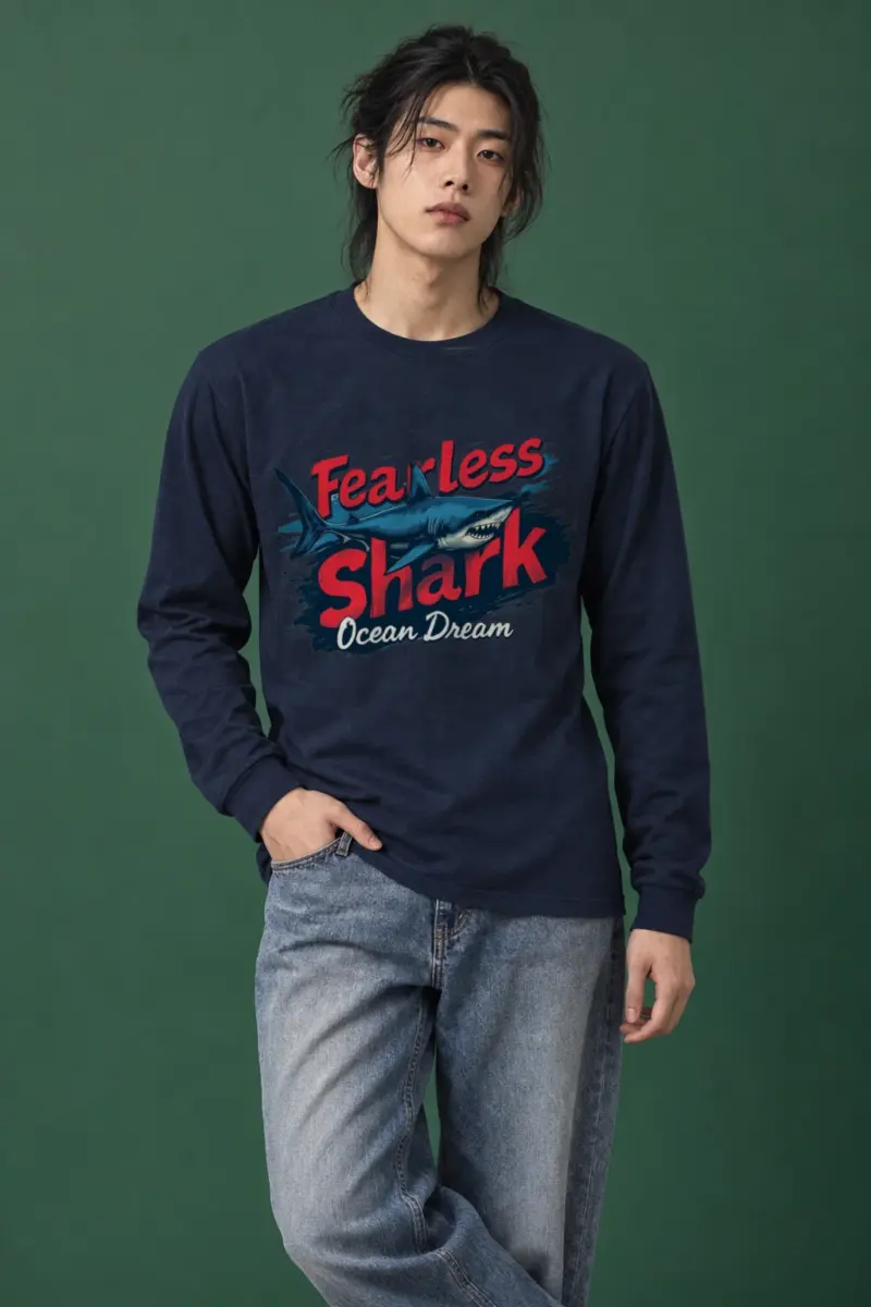 "Fearless Shark" Unisex Longsleeve T-shirt