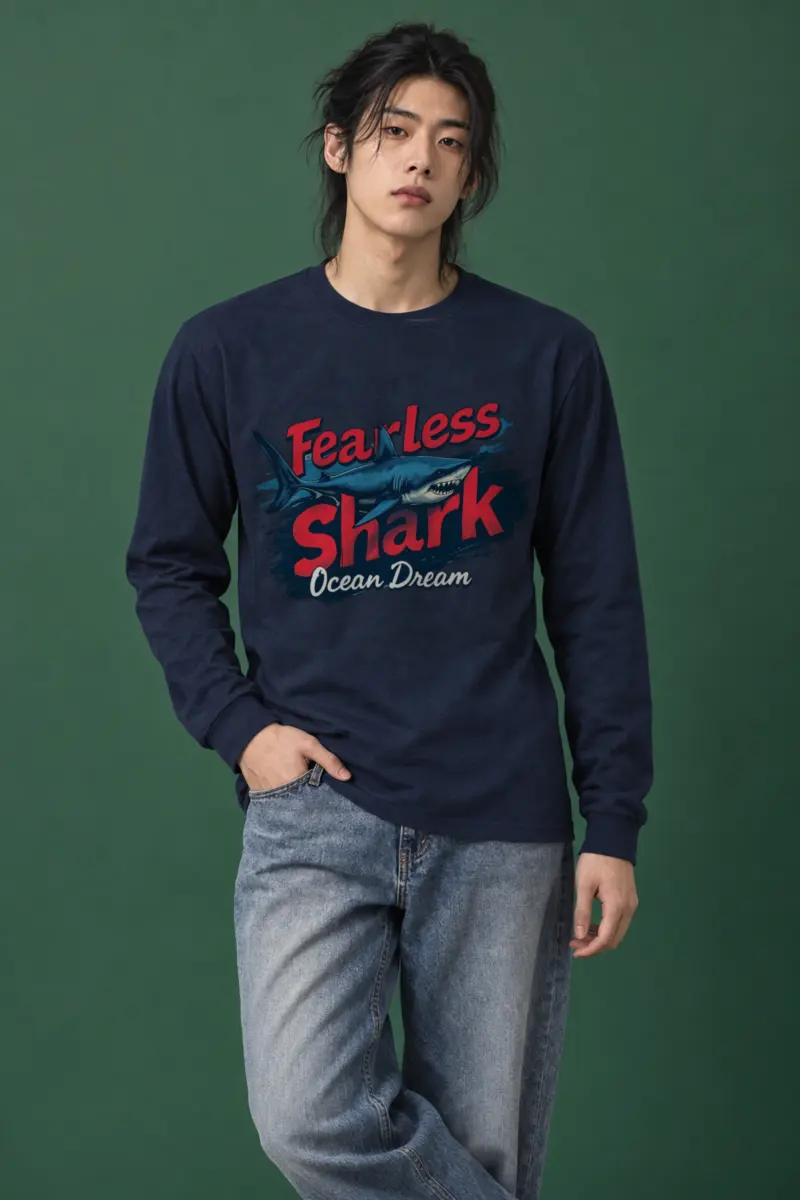 "Fearless Shark" Unisex Longsleeve T-shirt