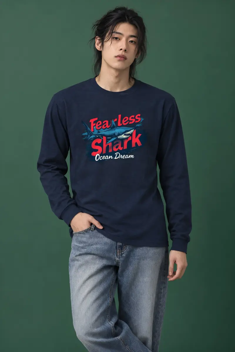 "Fearless Shark" Unisex Longsleeve T-shirt
