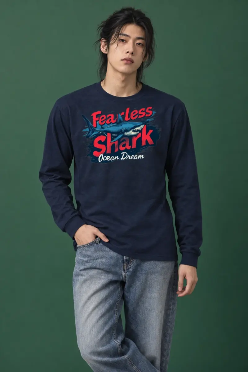 "Fearless Shark" Unisex Longsleeve T-shirt