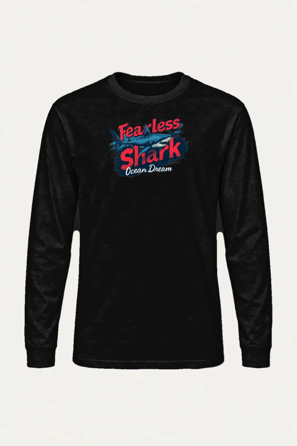 "Fearless Shark" Unisex Longsleeve T-shirt | Gildan 2400