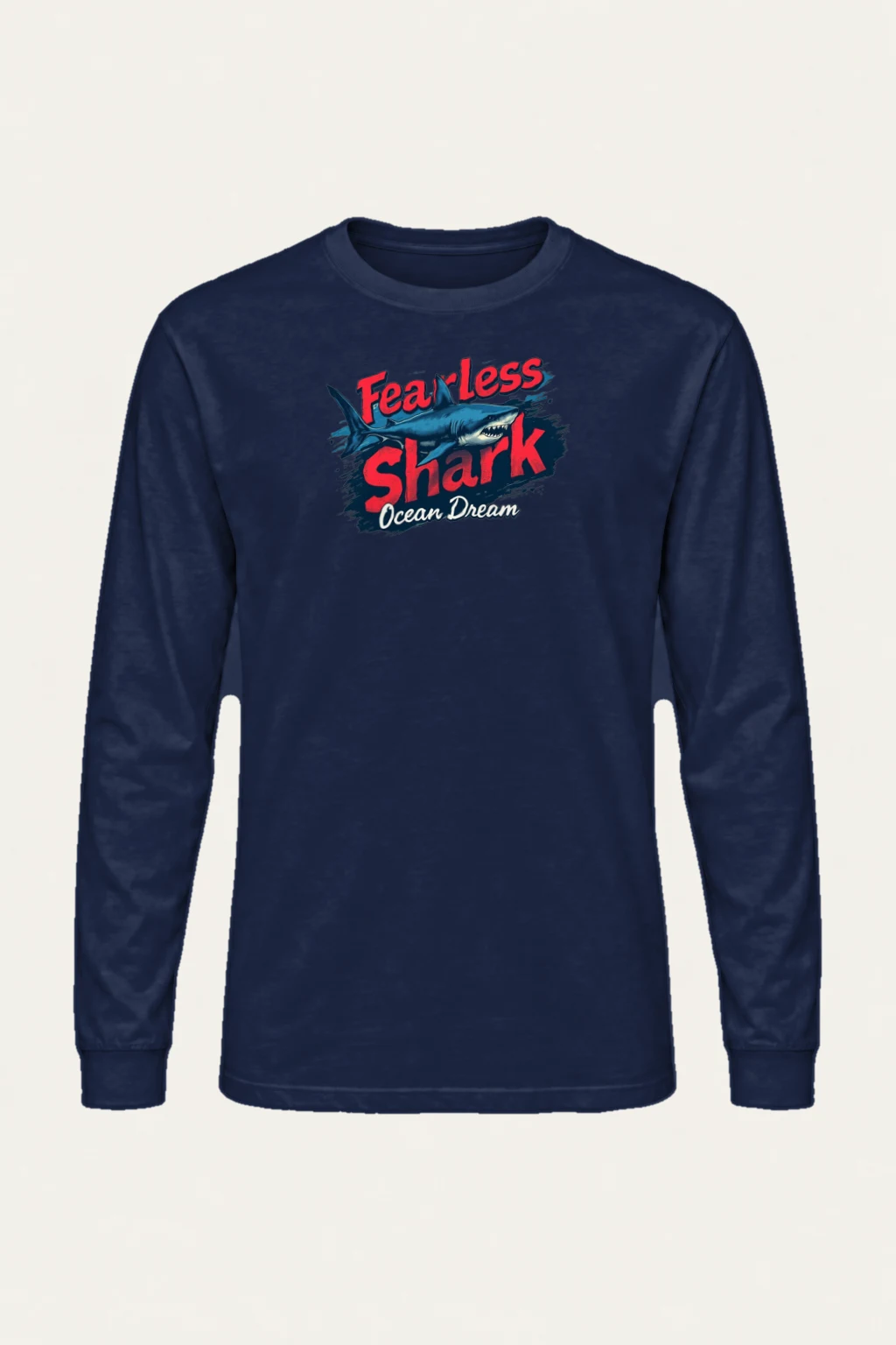 "Fearless Shark" Unisex Longsleeve T-shirt | Gildan 2400