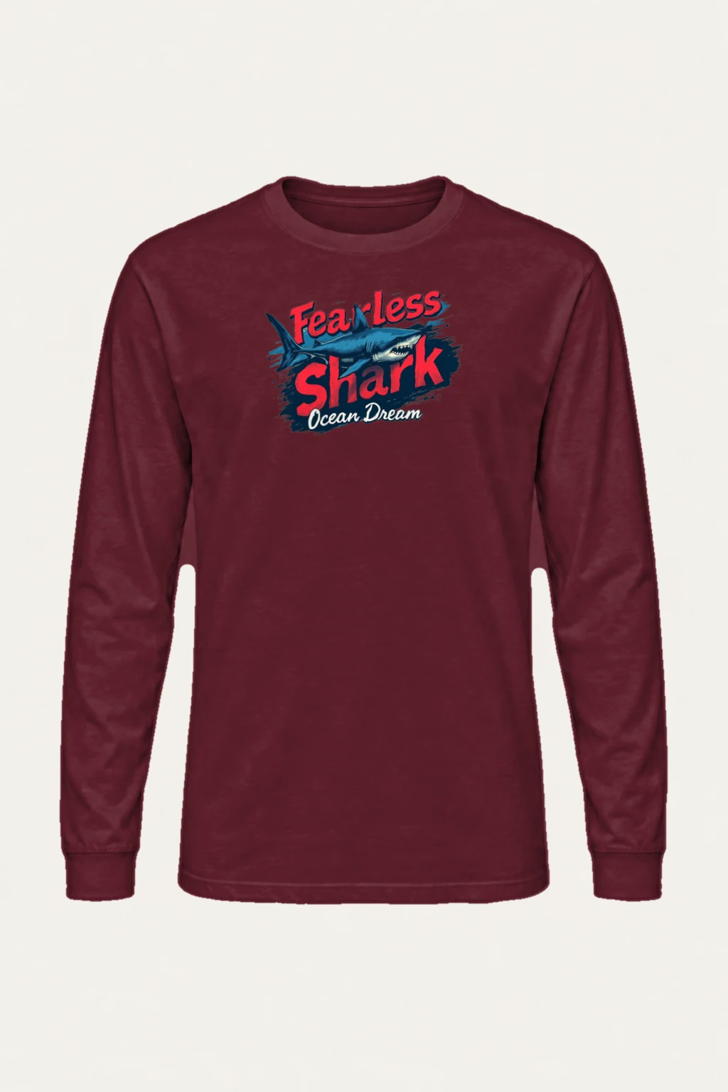 "Fearless Shark" Unisex Longsleeve T-shirt | Gildan 2400