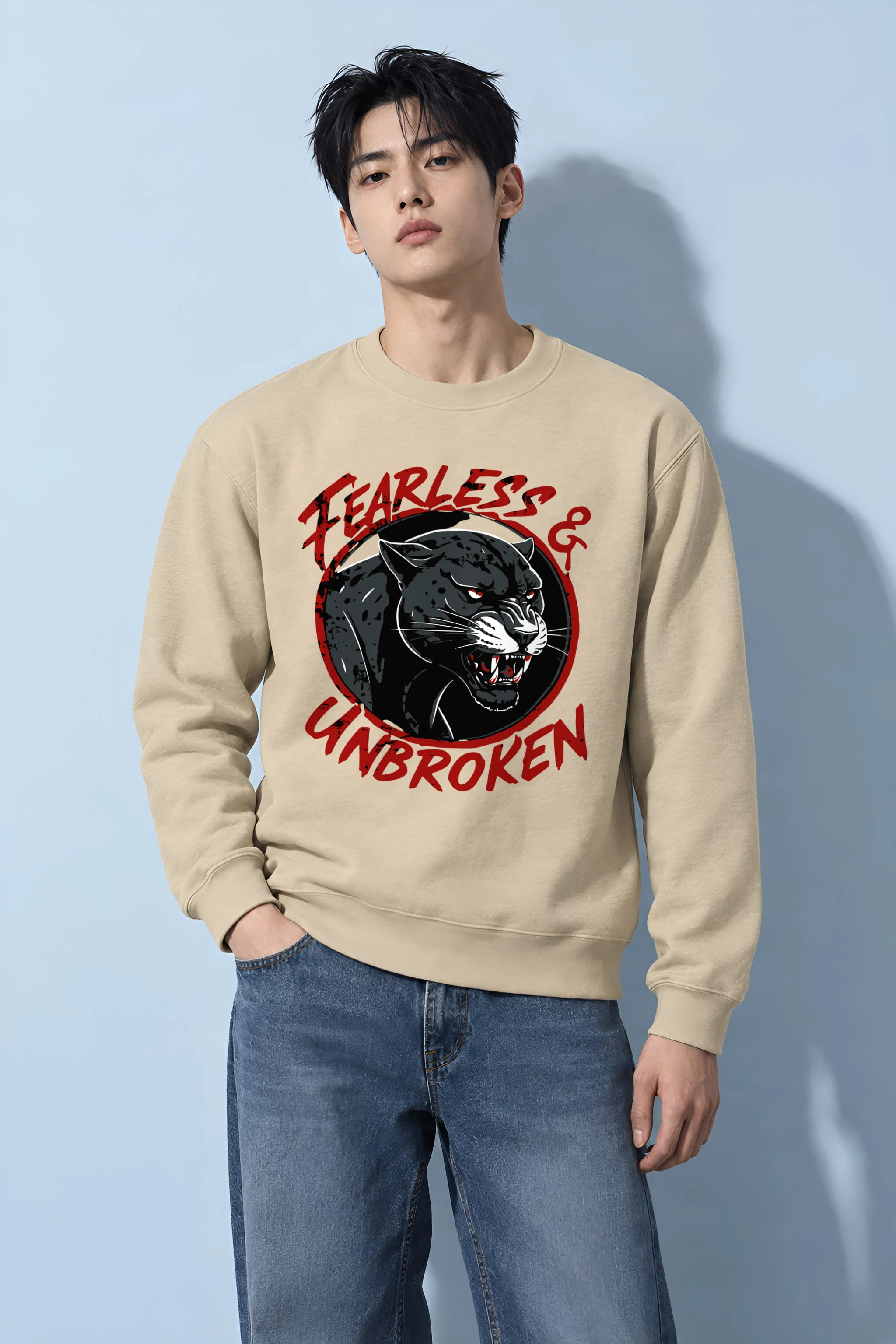"Fearless & Unbroken" Heavy Blend Unisex Crewneck Sweatshirt