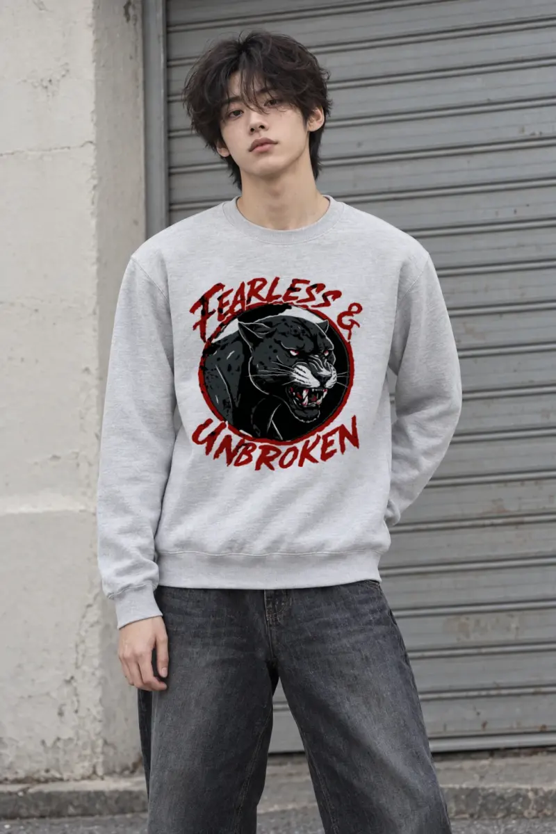 "Fearless & Unbroken" Heavy Blend Unisex Crewneck Sweatshirt | Gildan 18000