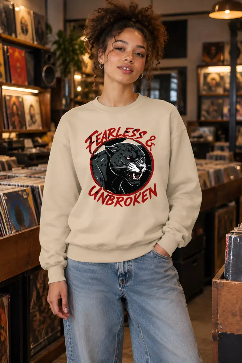 "Fearless & Unbroken" Heavy Blend Unisex Crewneck Sweatshirt