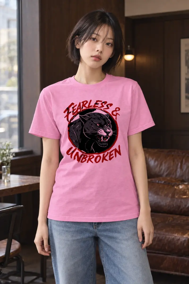 "Fearless & Unbroken" Heavyweight Unisex Crewneck T-shirt | Gildan 5000