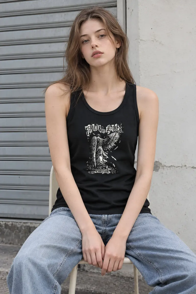 "Feather by Feather the Work of Rising" Unisex Jersey Tank