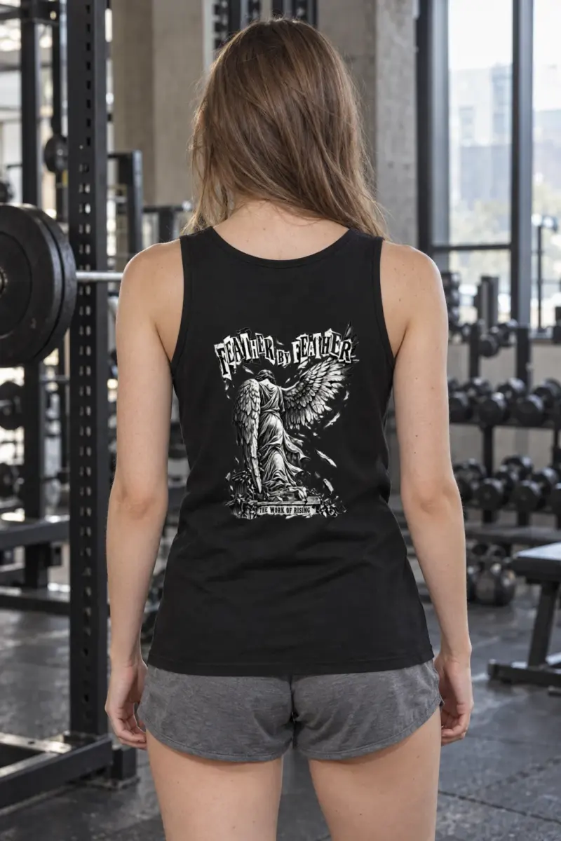 "Feather by Feather the Work of Rising" Unisex Jersey Tank