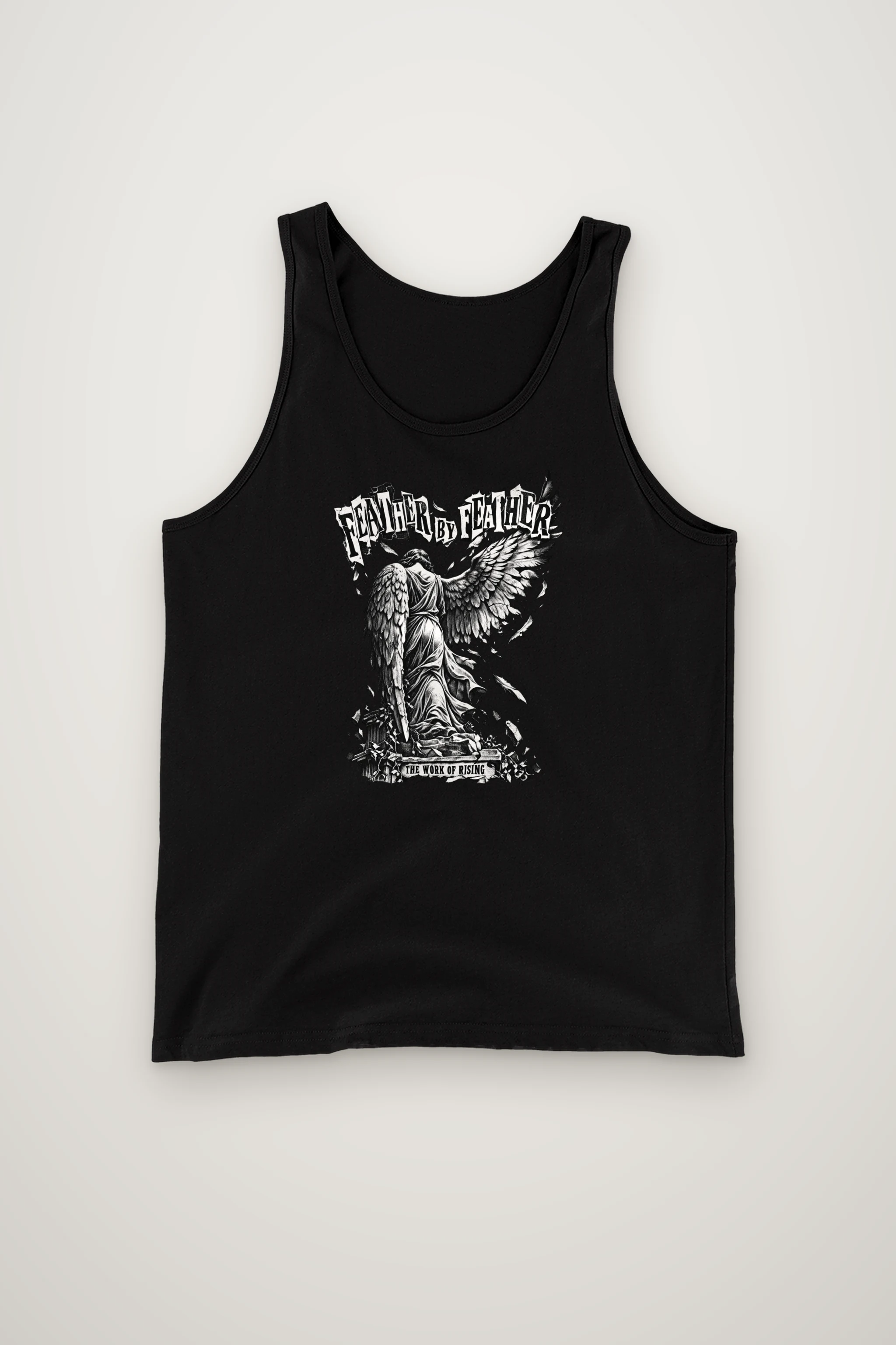 "Feather by Feather the Work of Rising" Unisex Jersey Tank