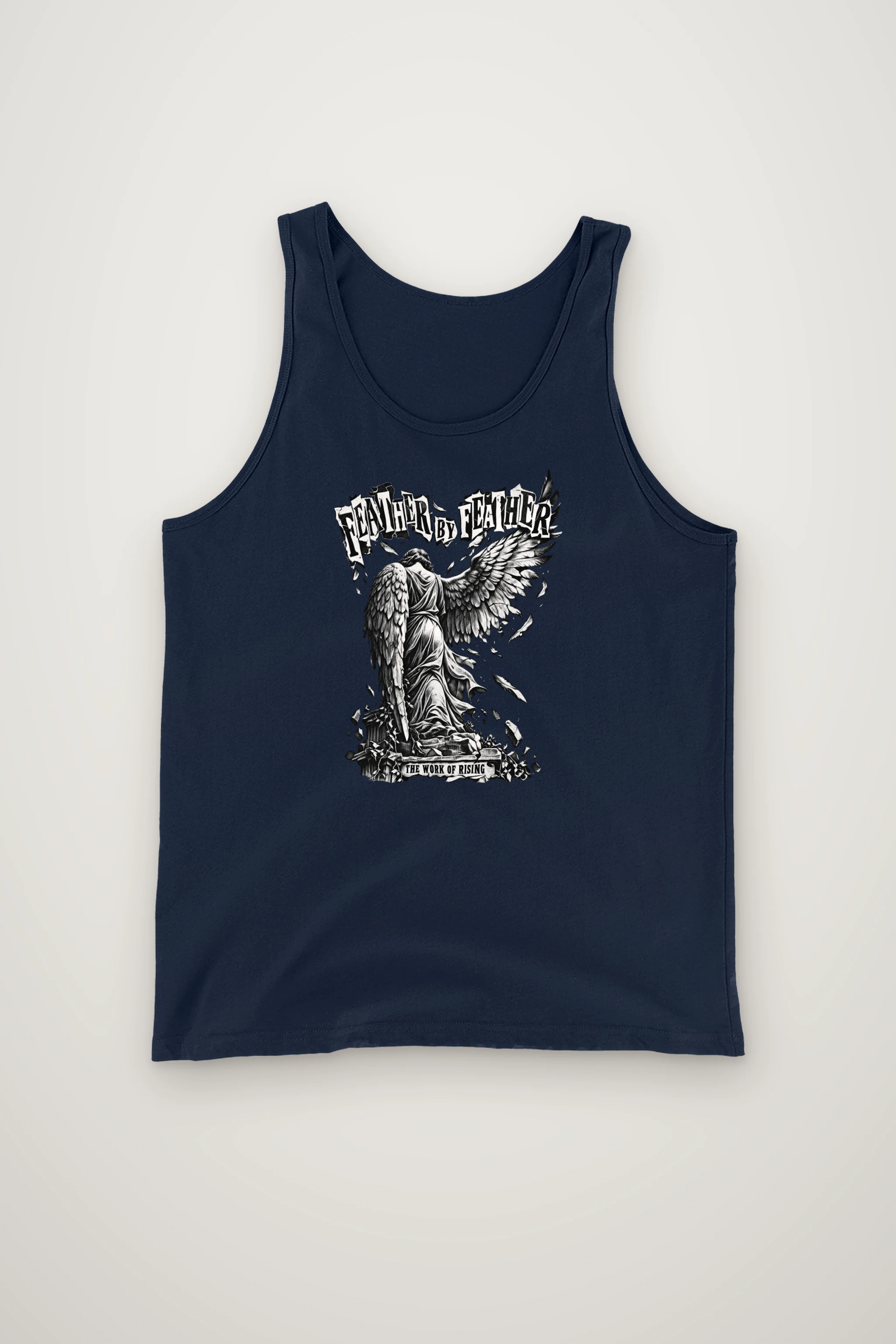 "Feather by Feather the Work of Rising" Unisex Jersey Tank