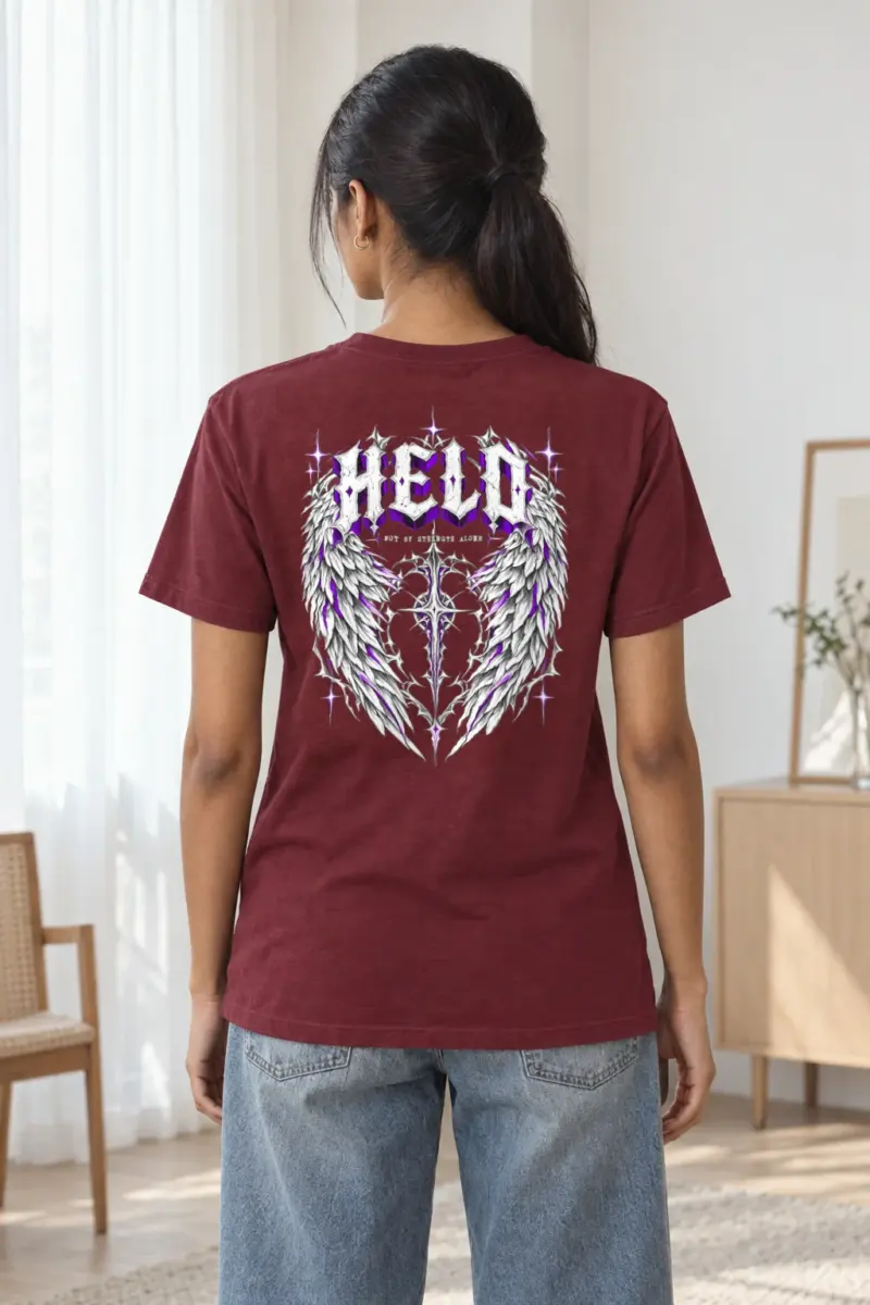 "Feather Vault Cross" Heavyweight Unisex Crewneck T-shirt | Gildan 5000