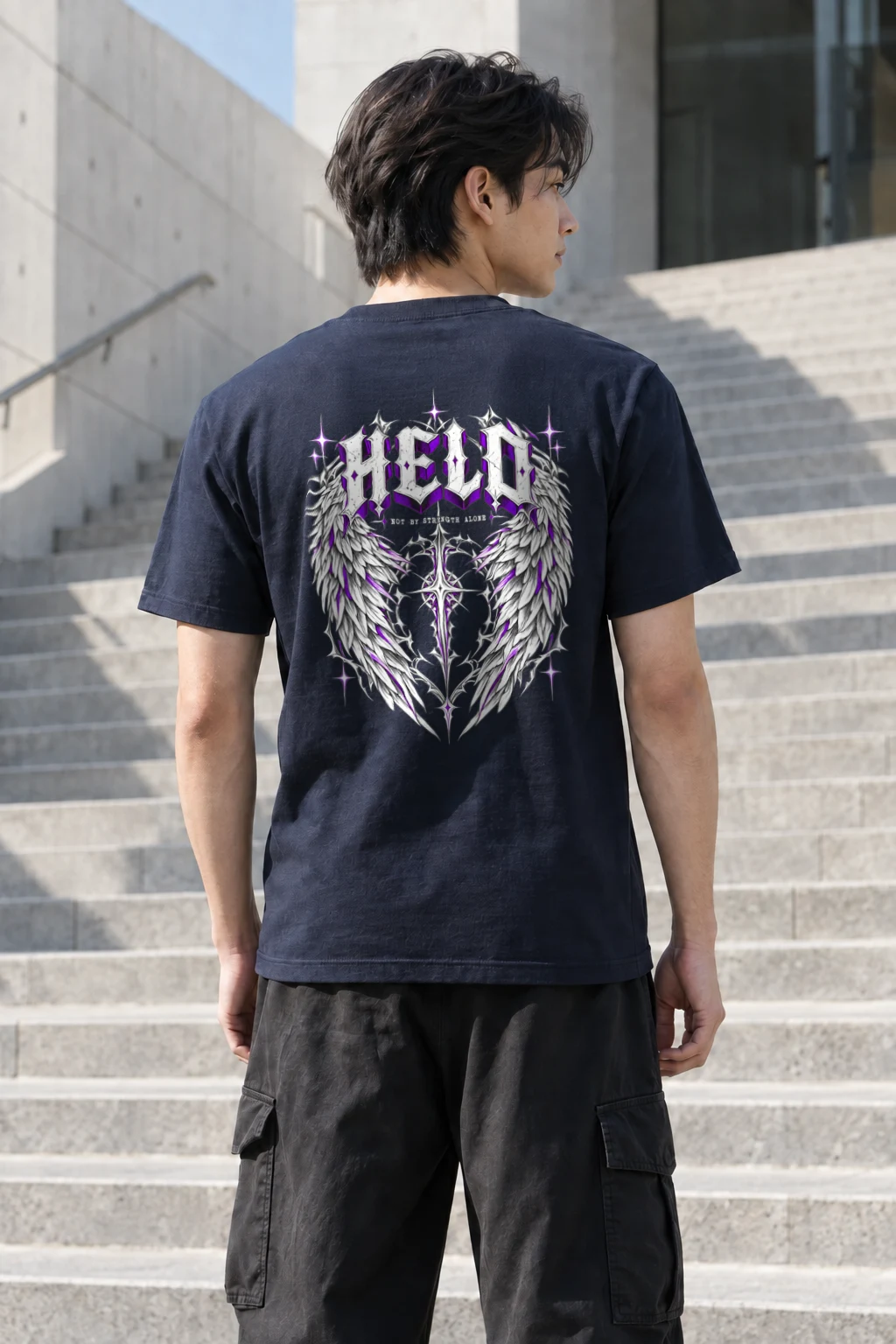 "Feather Vault Cross" Heavyweight Unisex Crewneck T-shirt | Gildan 5000