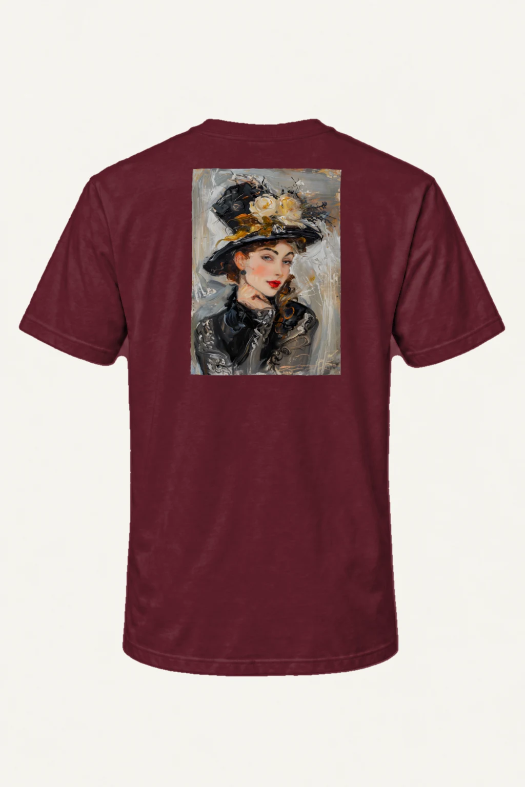 "Feathered Noir Muse" Heavyweight Unisex Crewneck T-shirt | Gildan 5000